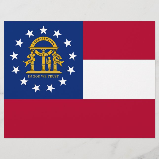 Letterhead com Flag da Geórgia, EUA (Frente)