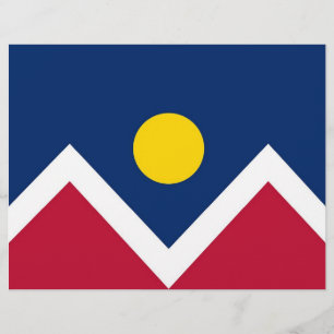 Letterhead com Flag de Denver, Colorado