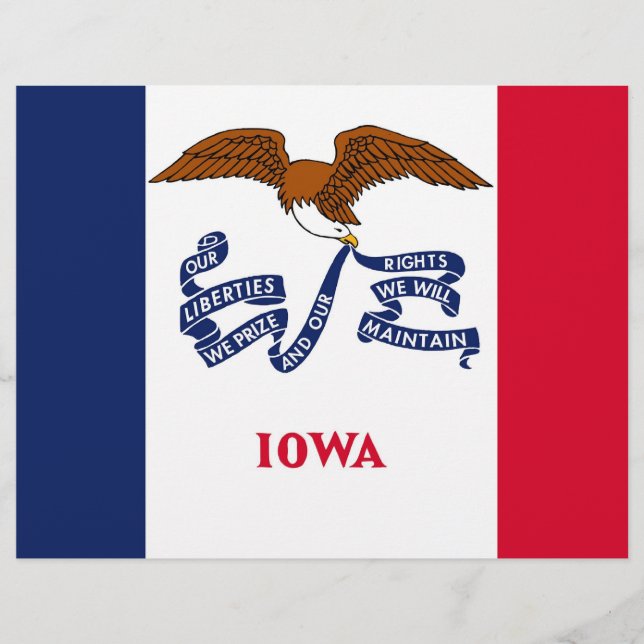 Letterhead com Flag de Iowa (Frente)