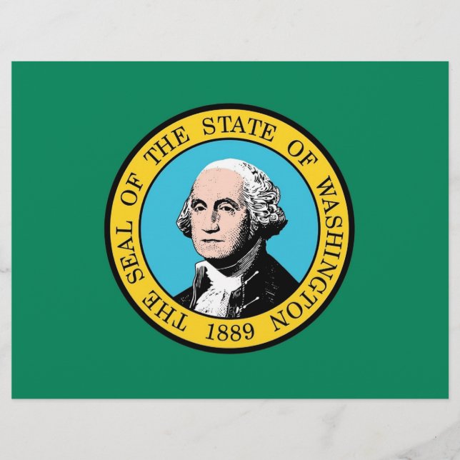 Letterhead com Flag de Washington, EUA (Frente)