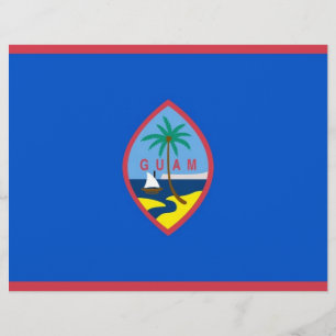 Letterhead com Flag of Guam, EUA
