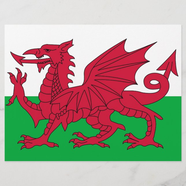 Letterhead com Flag of Wales (Frente)