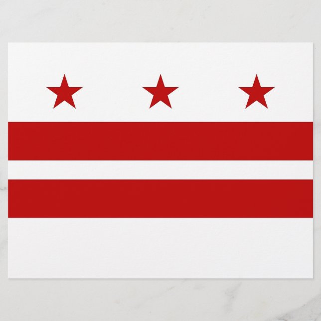 Letterhead com Flag of Washington DC, EUA (Frente)