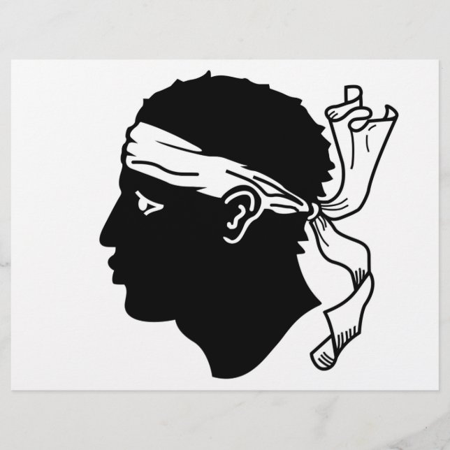 Letterhead com pavilhão da Córsega, França (Frente)