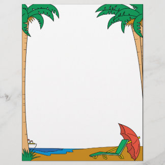 Letterhead de férias de praia tropical