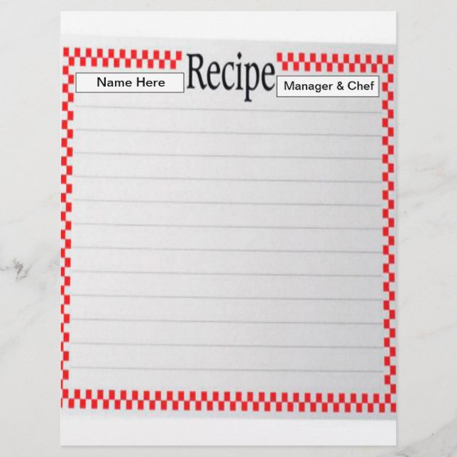Letterhead de receita (Frente)
