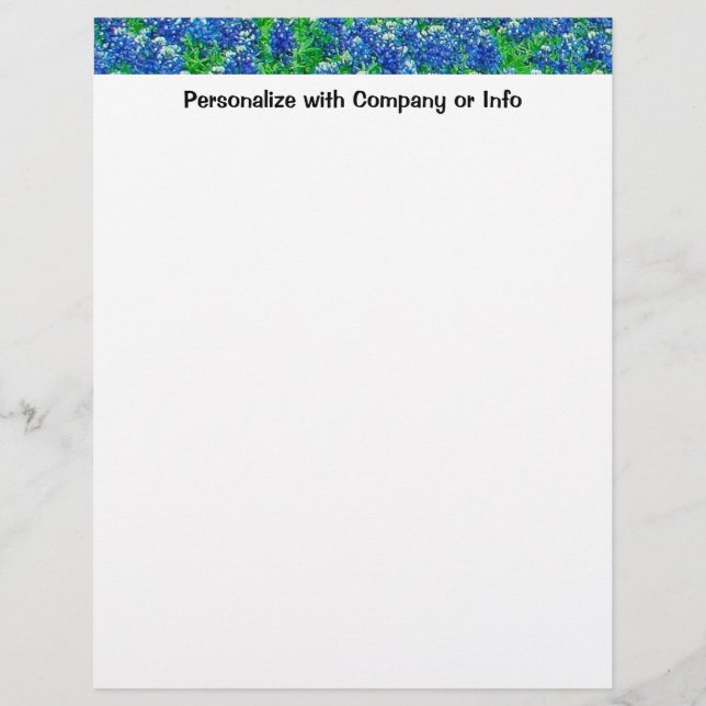 Letterhead do Texas Bluebonnets (Frente)