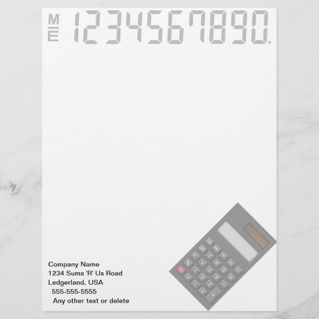 Letterhead (Preto) Calculadora Financeira (Frente)