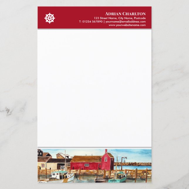 Letterhead Rockport Harbor Massachusetts (Frente)