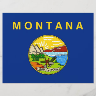 Letterhead with Flag of Montana, EUA