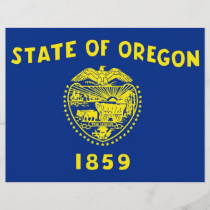 Letterhead with Flag of Oregon, EUA