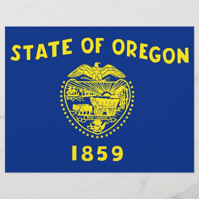 Letterhead with Flag of Oregon, EUA (Frente)