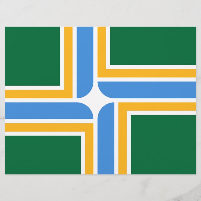 Letterhead with Flag of Portland, Oregon (Frente)