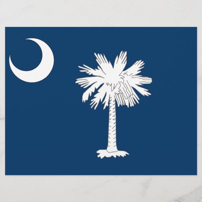 Letterhead with Flag of South Carolina, EUA (Frente)