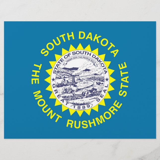 Letterhead with Flag of South Dakota, EUA (Frente)