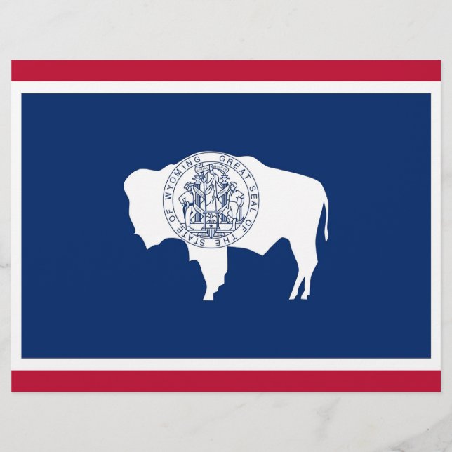 Letterhead with Flag of Wyoming, EUA (Frente)