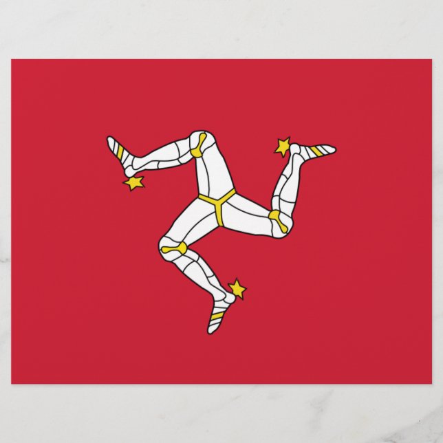 Letterhead with Isle of Man Flag, Reino Unido (Frente)