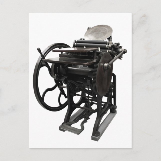 letterpress 1888 cartão postal (Frente)