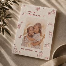 Letterpress Caprichoso Espalhado Natal Feriado