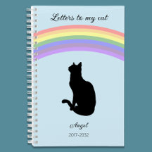 Letters to my Cat Memorial Journal Rainbow