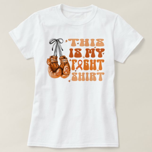 Leucemia Esta É A Minha Camisa De Luta Para O Guer (Frente do Design)