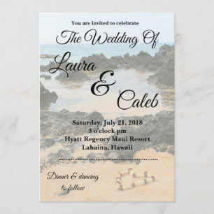 Leus de Maui no convite secreto do casamento de