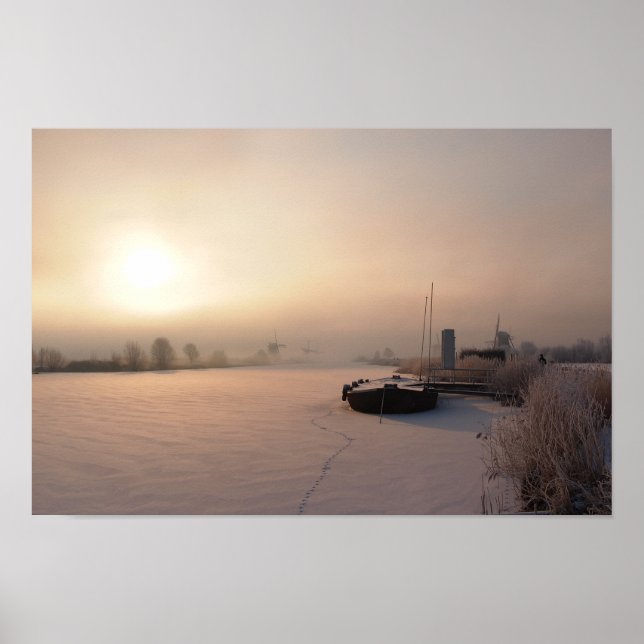 Levantamento do sol do inverno na poster dos Paíse (Frente)