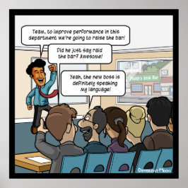 Levante o Poster engraçado do Bar