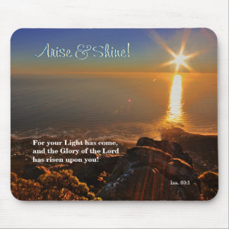 Levante-se & brilhe-se! Mousepad da escritura do