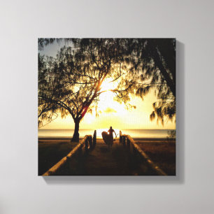 Levante-se canvas esticadas nascer do sol do