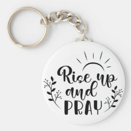 Levante-se e reze o Chaveiro do botão