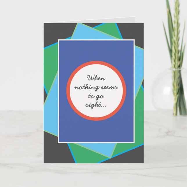 Levante seus espírito! Cartão de Encouragment (Frente)