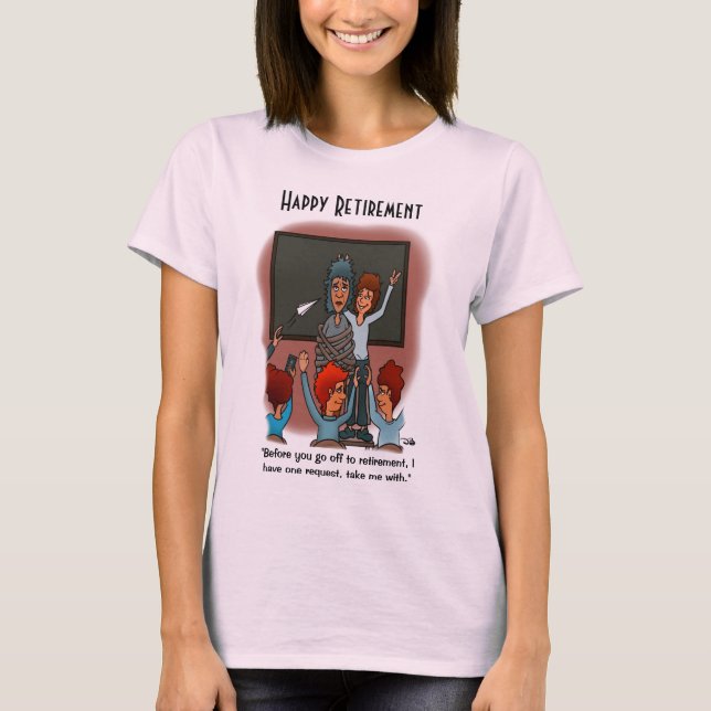 Leve-me com a camiseta feminina rosa pálida (Frente)