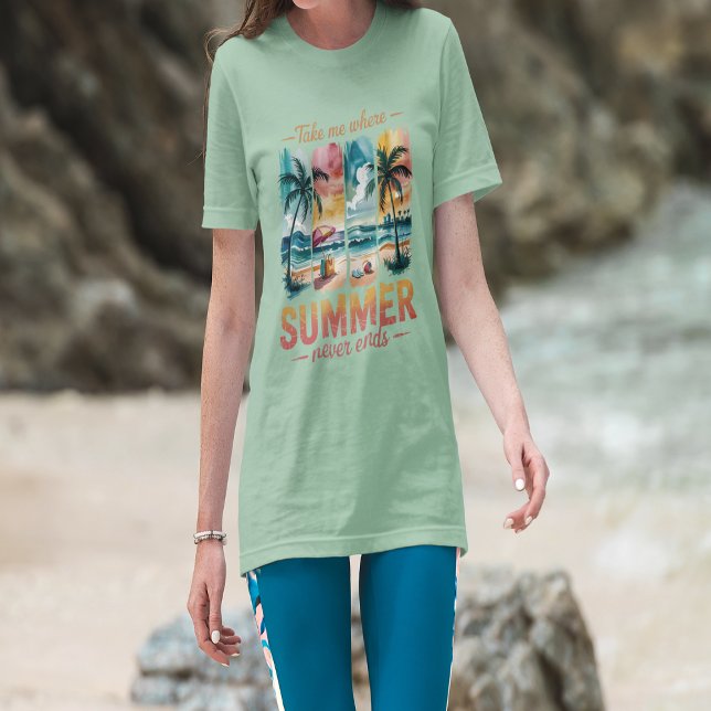 Leve-me onde o verão nunca termina (ake Me Where Summer Never Ends Tri-Blend Shirt)