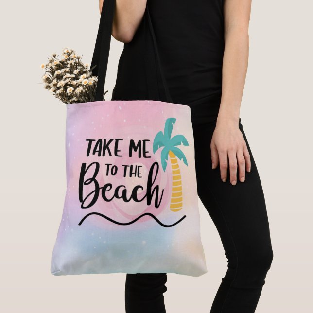 Leve-me para a praia Tote Bag (Close Up)