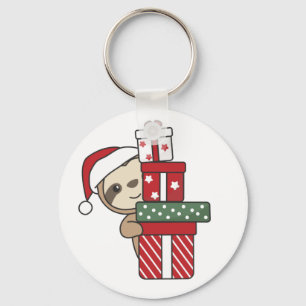 Leve Natal Gift Winter Sloths Chaveiro