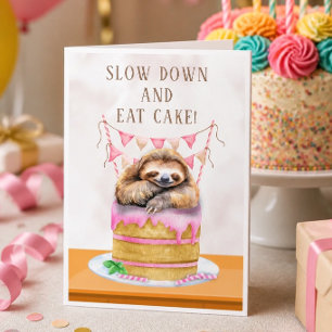 Leve-o devagar Cartão de Aniversário