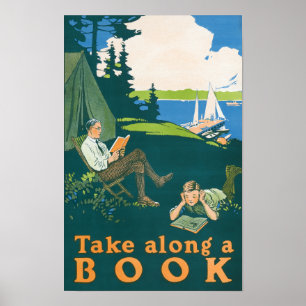Leve um livro junto (1910) pôster de camping por M