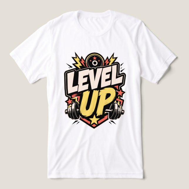 LEVEL UP camiseta deportiva (Design frontal)