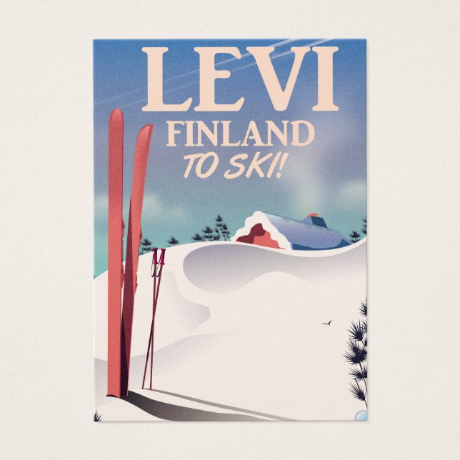 Levi, Finland ski travel poster (Frente)
