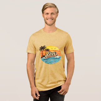 Levi Retro Sunset Name Design