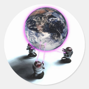 Levitating a etiqueta da terra