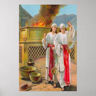 Leviticus 10 Pecado de Nadab e Abihu poster