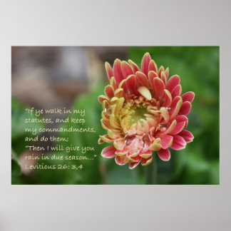 Leviticus 26:3,4 Poster de Escritura