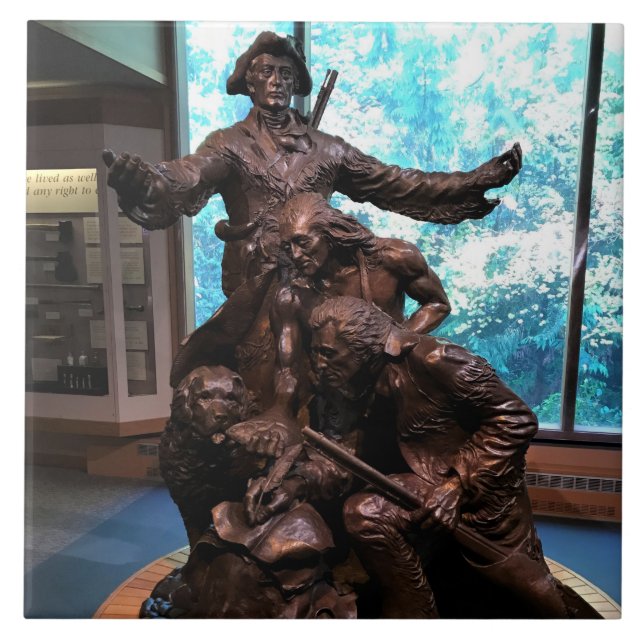 Lewis & Clark Statue, Fort Clatsop, Oregon (Frente)