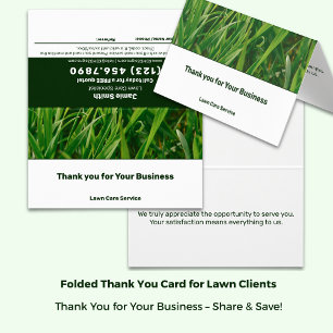 Lewn Care Obrigado Referral Cartão Somente Texto