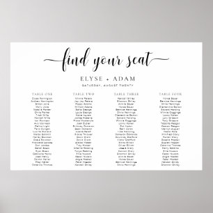 Leyton, mínimo 4 Mesa de Poster de Banquete