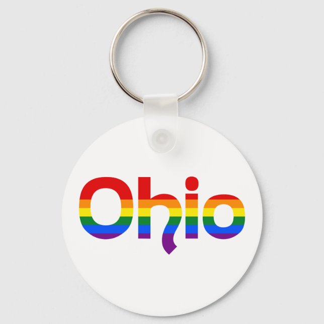 LGBT Ohio Rainbow Chaveiro (Frente)
