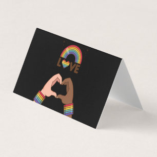 LGBT+Orgulho. Adoro arco-íris. Cartões dobrados