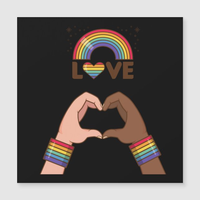 LGBT+Orgulho. Adoro arco-íris. Coração. (Frente)